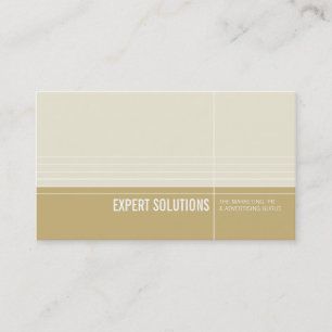 BUSINESS CARD Moderne minimale Linien Creme Gold Visitenkarte