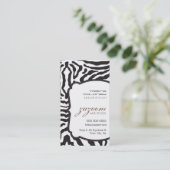 BUSINESS CARD Moderne Zebrastreifen Mocha braune Visitenkarte (Stehend Vorderseite)