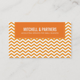 BUSINESS CARD Moderne, Zickzack Orange Visitenkarte