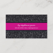BUSINESS CARD Moderner trendiger Glitzer in rosa S Visitenkarte (Rückseite)