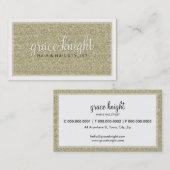 BUSINESS CARD Modernes Glitzer Gold Visitenkarte (Vorne/Hinten)