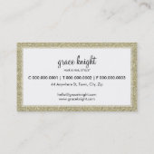 BUSINESS CARD Modernes Glitzer Gold Visitenkarte (Rückseite)