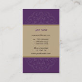 BUSINESS CARD Modernes Orientalisches Mandala lila Visitenkarte (Rückseite)