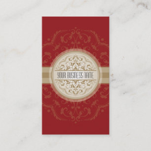 BUSINESS CARD Modernes, orientalisches Mandala rot Visitenkarte