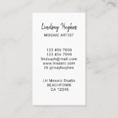 Business Card Mosaik Artist Visitenkarte (Rückseite)