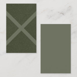 Business Card Moss Green X Muster - individuell an Visitenkarte