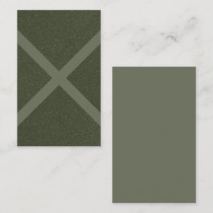 Business Card Moss Green X Muster - individuell an Visitenkarte