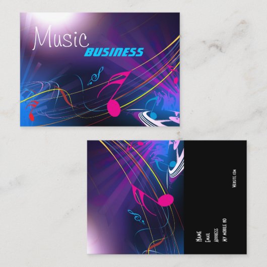 Business Card Music DJ Dance Party Visitenkarte (Vorne/Hinten)