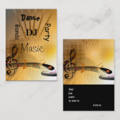 Business Card Music DJ DJ Party Bands Visitenkarte (Vorne/Hinten)