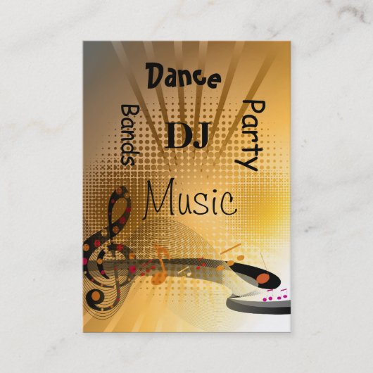 Business Card Music DJ DJ Party Bands Visitenkarte (Vorderseite)