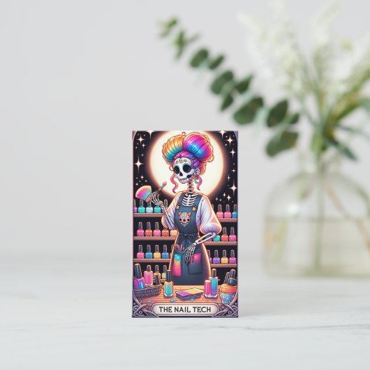 Business Card Nail Tech Tarot Visitenkarte (Stehend Vorderseite)
