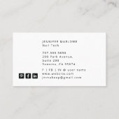 Business Card Nail Tech Tarot Visitenkarte (Rückseite)