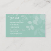 BUSINESS CARD Natur Blattwerk Silhouette Minze aqu Visitenkarte (Rückseite)