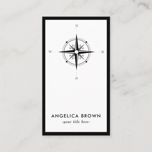 Business Card Nautic Compass Visitenkarte (Vorderseite)