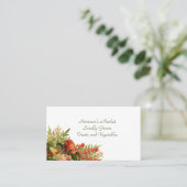 Business Card Obst und Beeren Visitenkarte (Stehend Vorderseite)