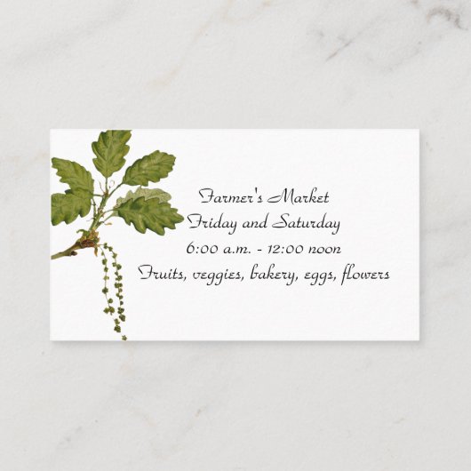 Business Card Obst und Beeren Visitenkarte (Rückseite)