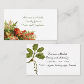 Business Card Obst und Beeren Visitenkarte (Vorne/Hinten)