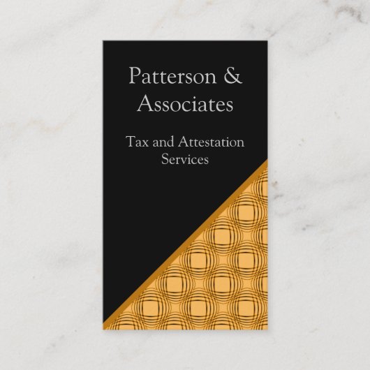 Business Card, Orange Visitenkarte (Vorderseite)