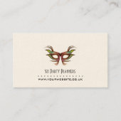 Business Card Party/Event-Planer (Maskenmotiv) Visitenkarte (Vorderseite)