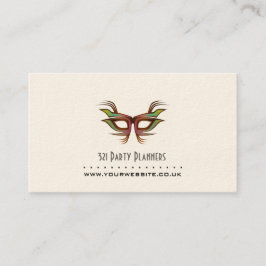 Business Card Party/Event-Planer (Maskenmotiv) Visitenkarte