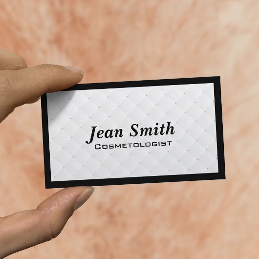 Business Card Pearl Quilt Cosmetologe Visitenkarte