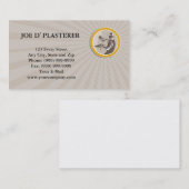 Business card Plasterer Masonry Worker Trowel Retr Visitenkarte (Vorne/Hinten)