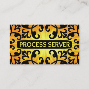 Business Card "Process Server Sunshine Damask" Visitenkarte