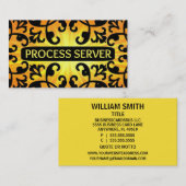 Business Card "Process Server Sunshine Damask" Visitenkarte (Vorne/Hinten)