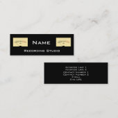 Business Card Recording Studio Mini Visitenkarte (Vorne/Hinten)