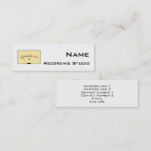 Business Card Recording Studio Mini Visitenkarte (Vorne/Hinten)