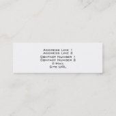 Business Card Recording Studio Mini Visitenkarte (Rückseite)