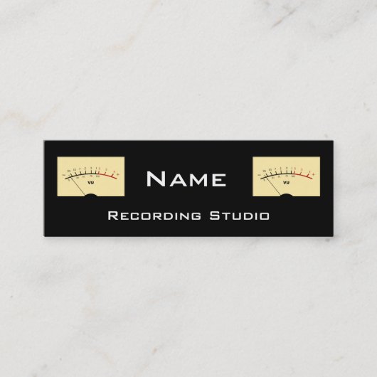Business Card Recording Studio Mini Visitenkarte (Vorderseite)