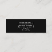 Business Card Recording Studio Mini Visitenkarte (Rückseite)