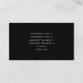 Business Card Recording Studio Visitenkarte (Rückseite)