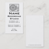 Business Card Recording Studio Visitenkarte (Vorne/Hinten)