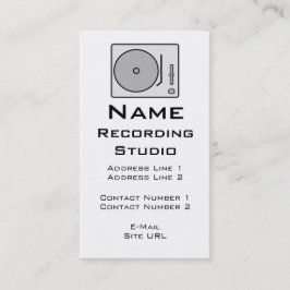 Business Card Recording Studio Visitenkarte