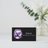 Business Card Recording Studio Visitenkarte (Stehend Vorderseite)