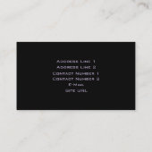 Business Card Recording Studio Visitenkarte (Rückseite)