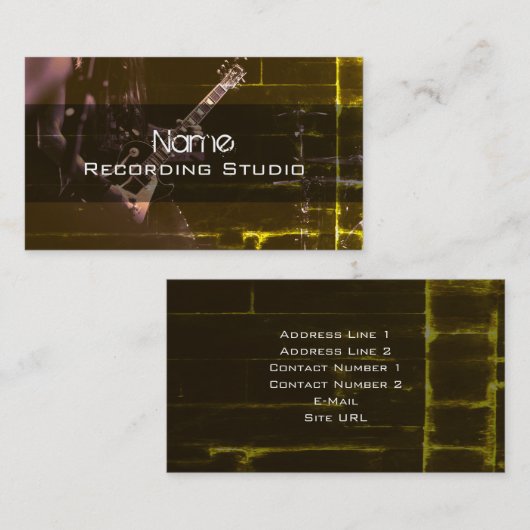 Business Card Recording Studio Visitenkarte (Vorne/Hinten)