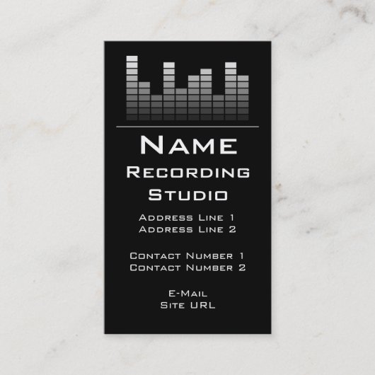 Business Card Recording Studio Visitenkarte (Vorderseite)