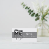 Business Card Recording Studio Visitenkarte (Stehend Vorderseite)