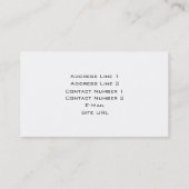 Business Card Recording Studio Visitenkarte (Rückseite)