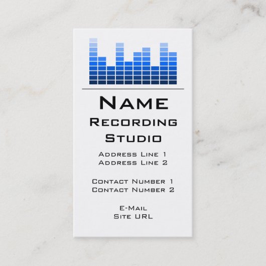Business Card Recording Studio Visitenkarte (Vorderseite)