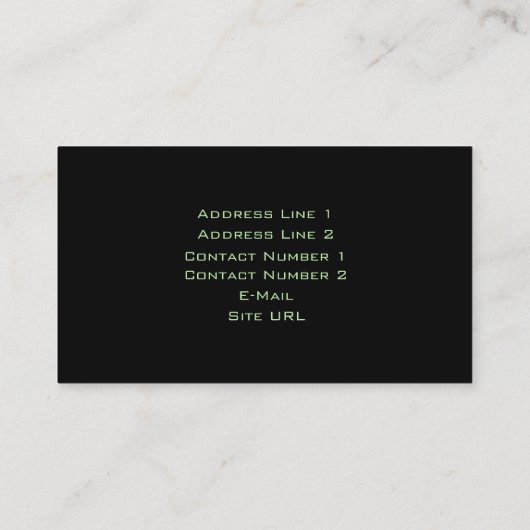 Business Card Recording Studio Visitenkarte (Rückseite)