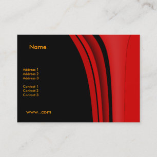 Business Card Red Modern Black Visitenkarte