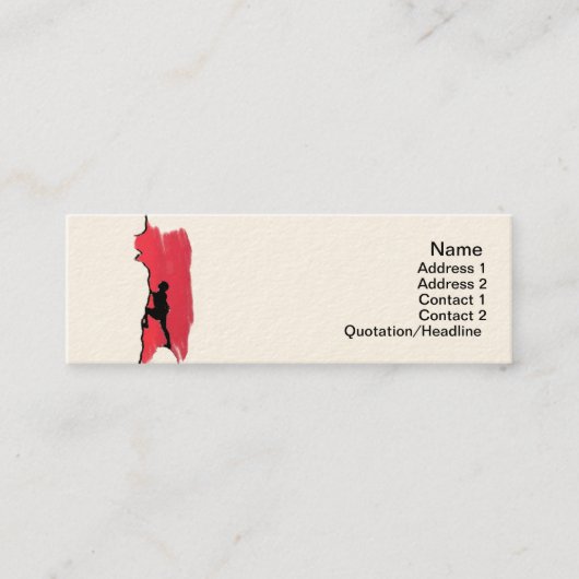 Business Card Rock Climbing Mini Visitenkarte (Vorderseite)