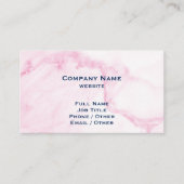 Business Card Rosa Marmor Visitenkarte (Vorderseite)
