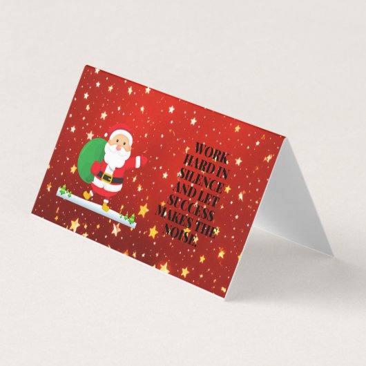 Business Card Santa arbeiten harte Zeile Titel, Be Visitenkarten (Vorderseite)