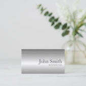 Business Card schlicht Steel Metal Songwriter Visitenkarte (Stehend Vorderseite)