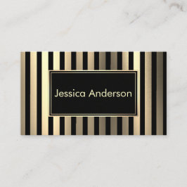 Business Card Schwarz/Golden Streifen Visitenkarte